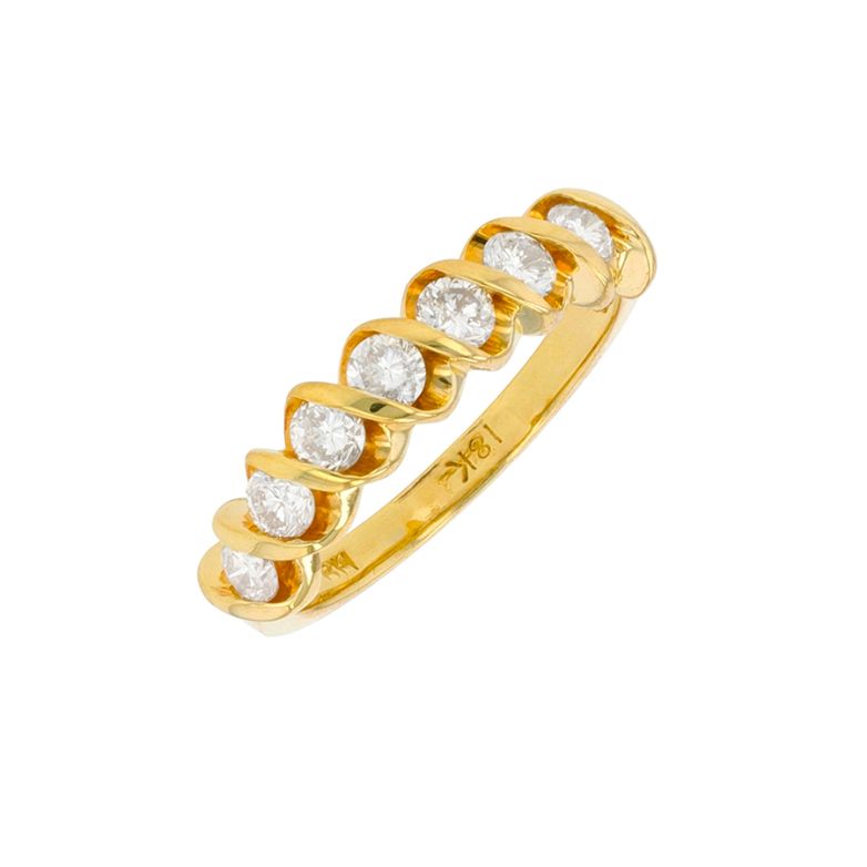 Alliance diamants 0.63 carat or jaune 3.88g Comme neuf -  reconditionné disponible sur Gemme Les Bijoux